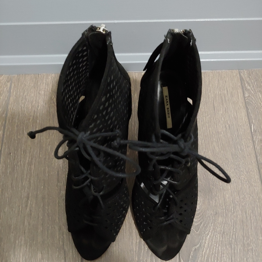 Zara open toe heels